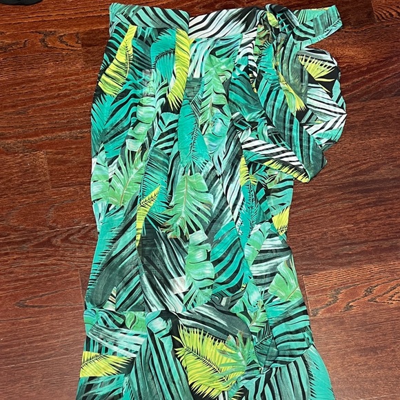 NWT Tropical Green WHY Wrapped Skirt and bodysuit Set XL - Picture 13 of 15